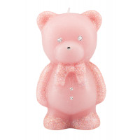 Свеча Orso с кристаллами Swarovski розовая (400g)