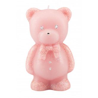 Свеча Orso с кристаллами Swarovski розовая (400g)