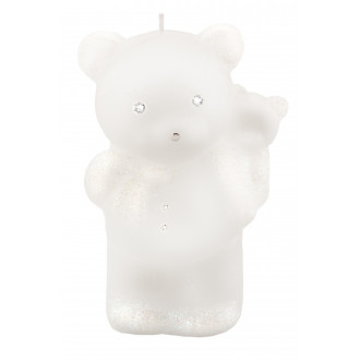 Свеча Orso с кристаллами Swarovski белая (510g)