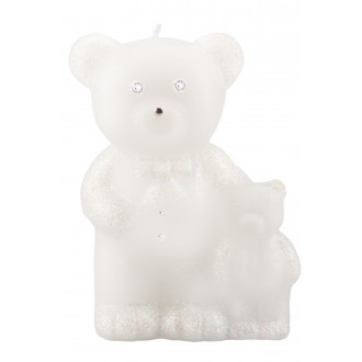Свеча Orso с кристаллами белая Swarovski (510g)
